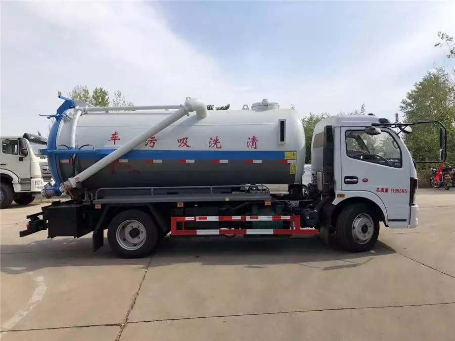 Dongfeng 8-tonnen integrierte Tankreinigungs- und Schmutzwassersaugfahrzeuge