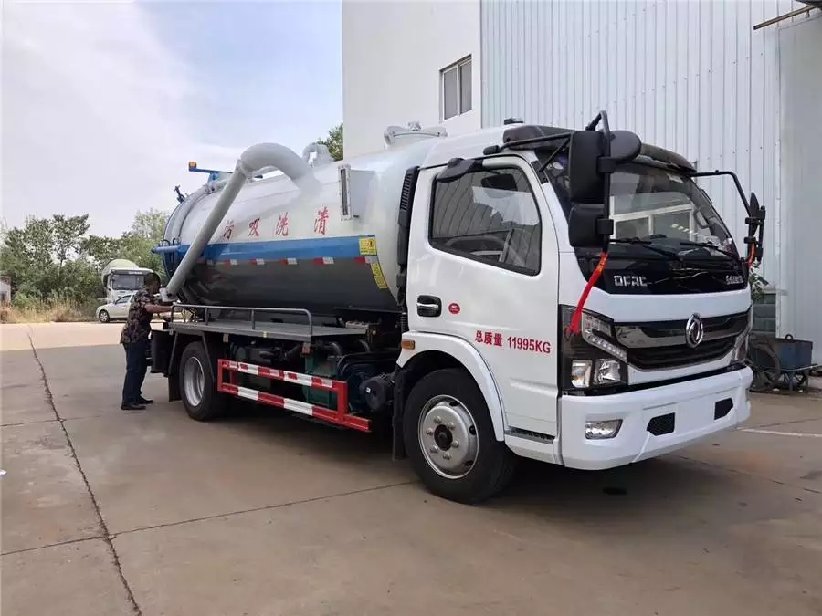 Dongfeng 8-tonnen integrierte Tankreinigungs- und Schmutzwassersaugfahrzeuge