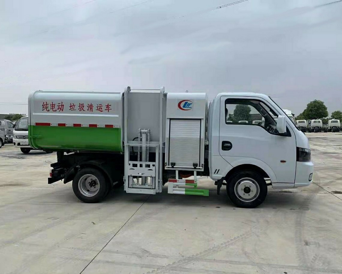 Dongfeng 4-ton voll elektrischer Kippbehältermüllwagen