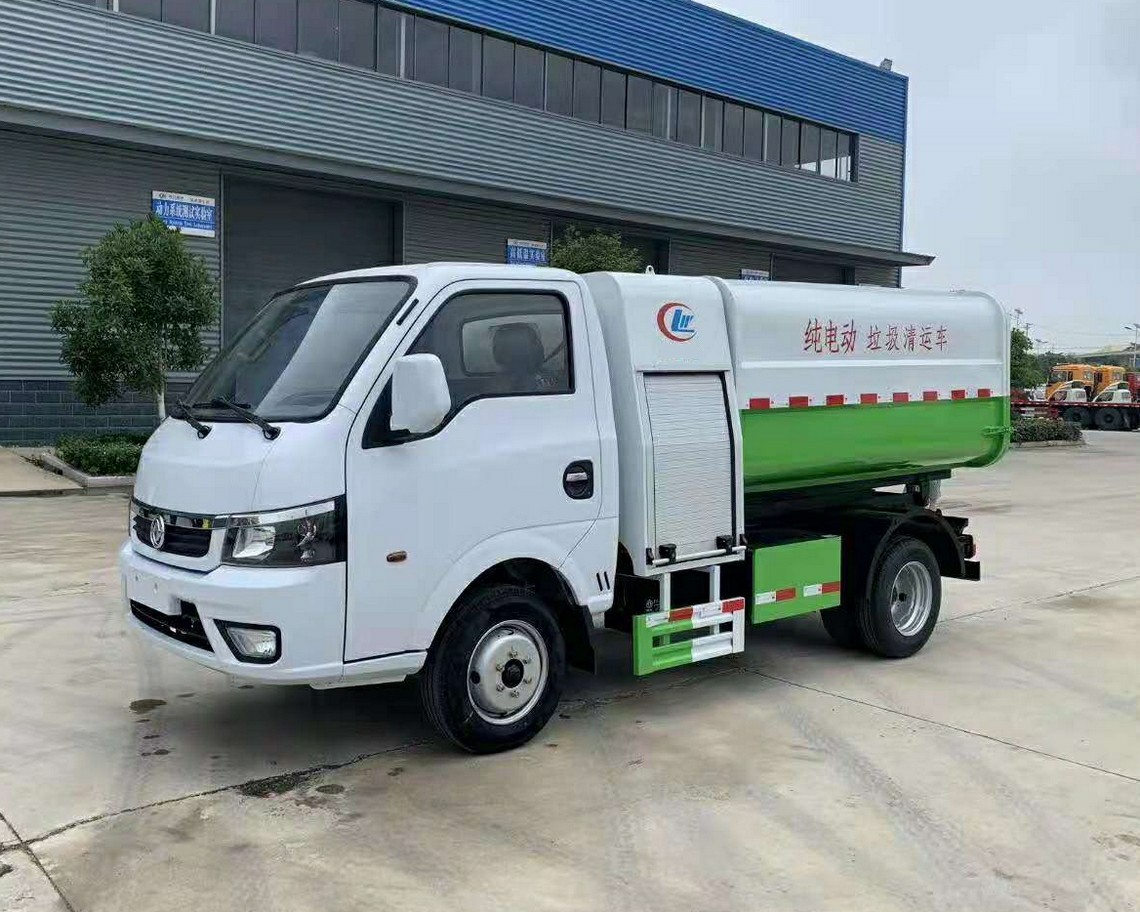 Dongfeng 4-ton voll elektrischer Kippbehältermüllwagen