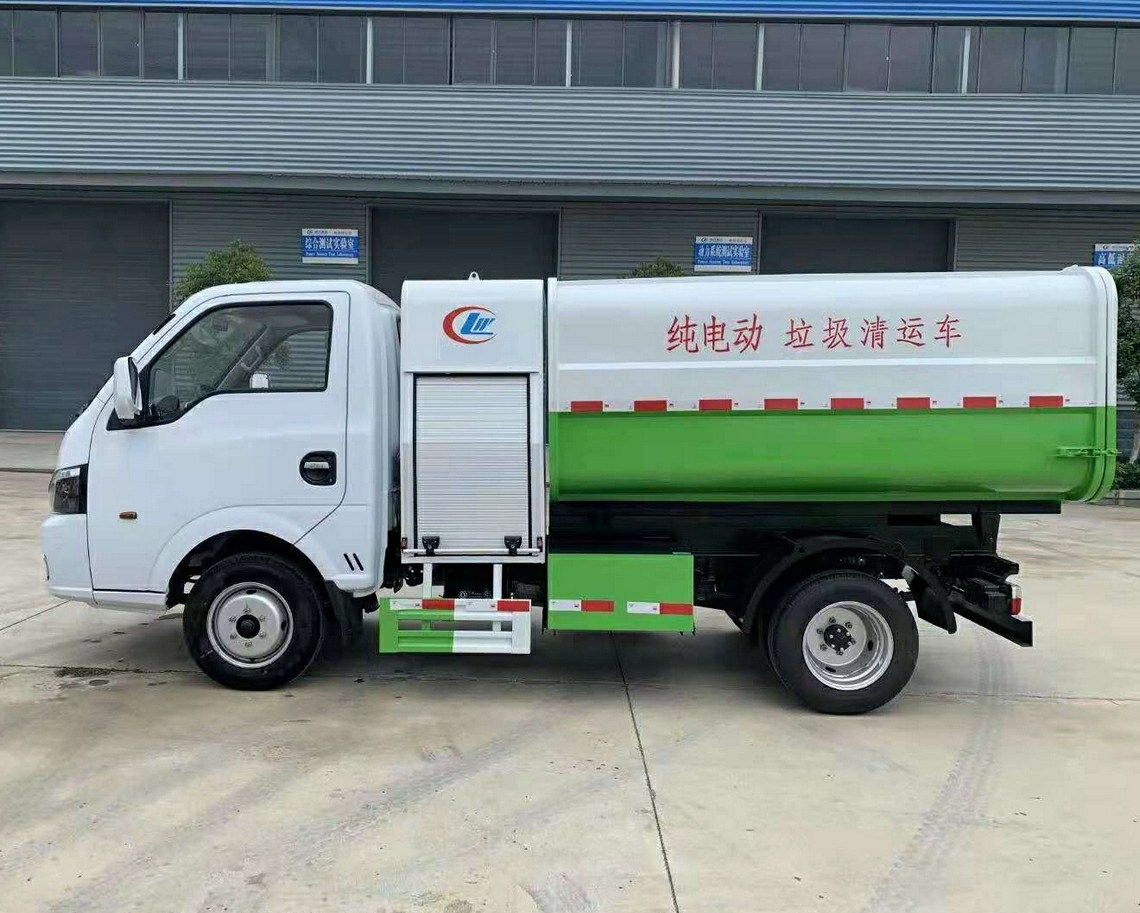 Dongfeng 4-ton voll elektrischer Kippbehältermüllwagen