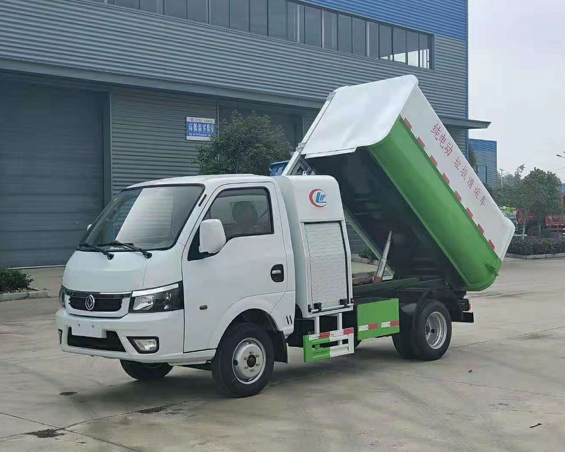 Dongfeng 4-ton voll elektrischer Kippbehältermüllwagen