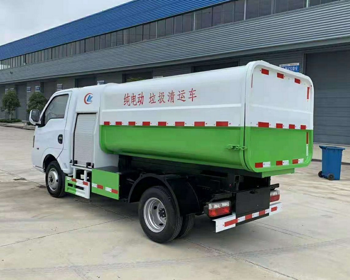 Dongfeng 4-ton voll elektrischer Kippbehältermüllwagen