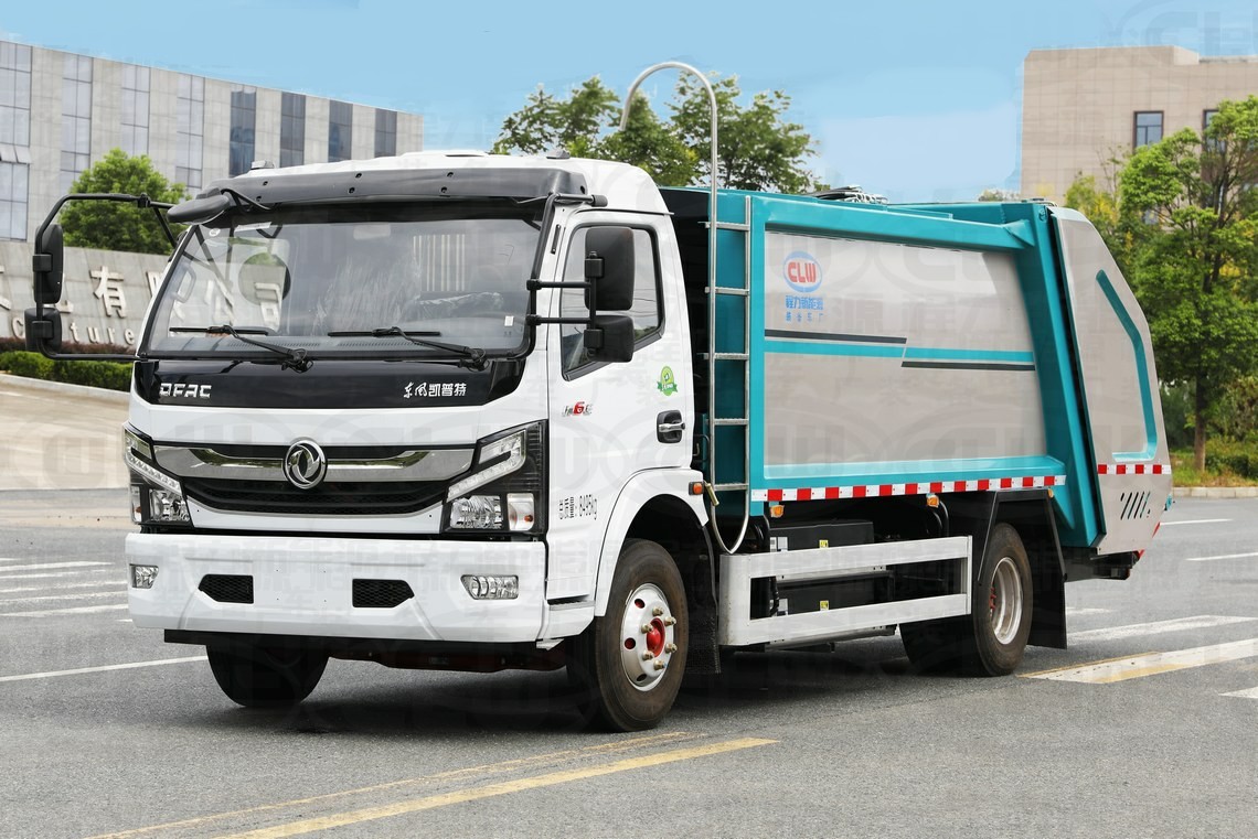 5-ton Dongfeng Kapte elektrisch angetriebener komprimierter Müllwagen