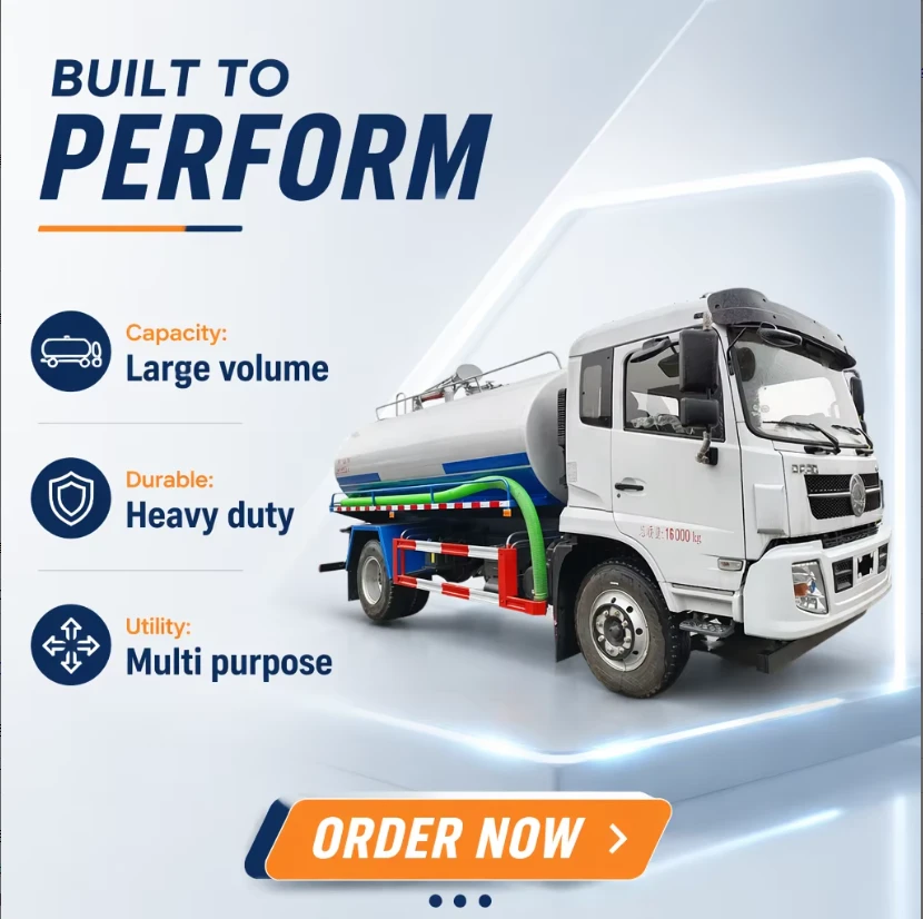 Dongfeng Manuelle Septiktankreinigung Abwassersaugwagen 6000L-13000L Fäkalsaugwagen