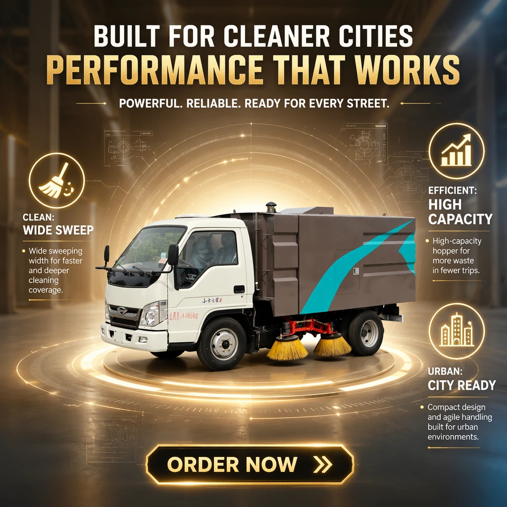 CLW5040TSLB6 Foton Kleiner Stern 2 Neue Straßenkehrmaschine mit Motor & Getriebe