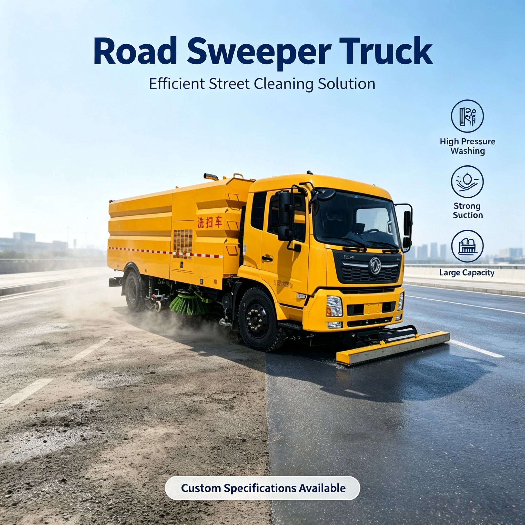 CLW5180TXSD6 Longqing 210 Dongfeng Tianjin Fahrzeugwäsche und Schürffahrzeug