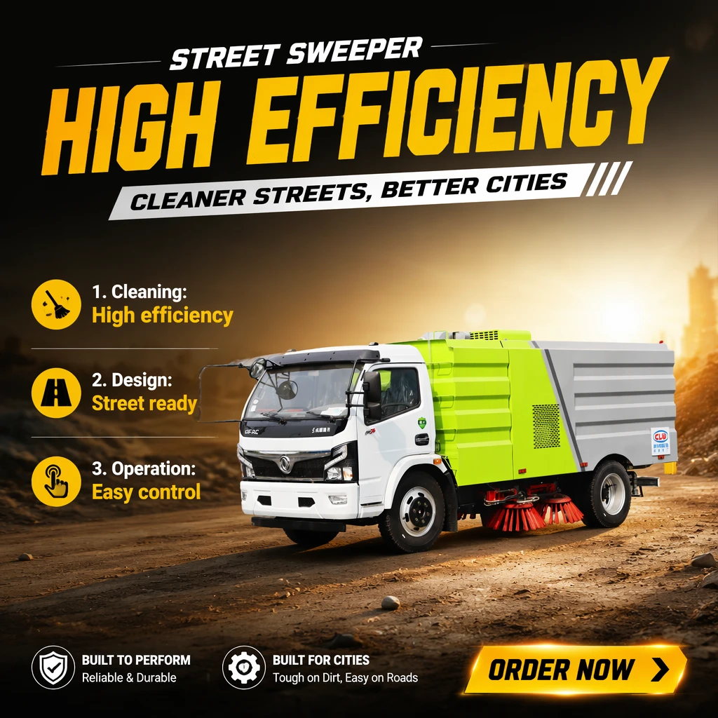 CLW5120TSL6 Dongfeng Neue Dali Carda Straßensauger mit Motor & Getriebe