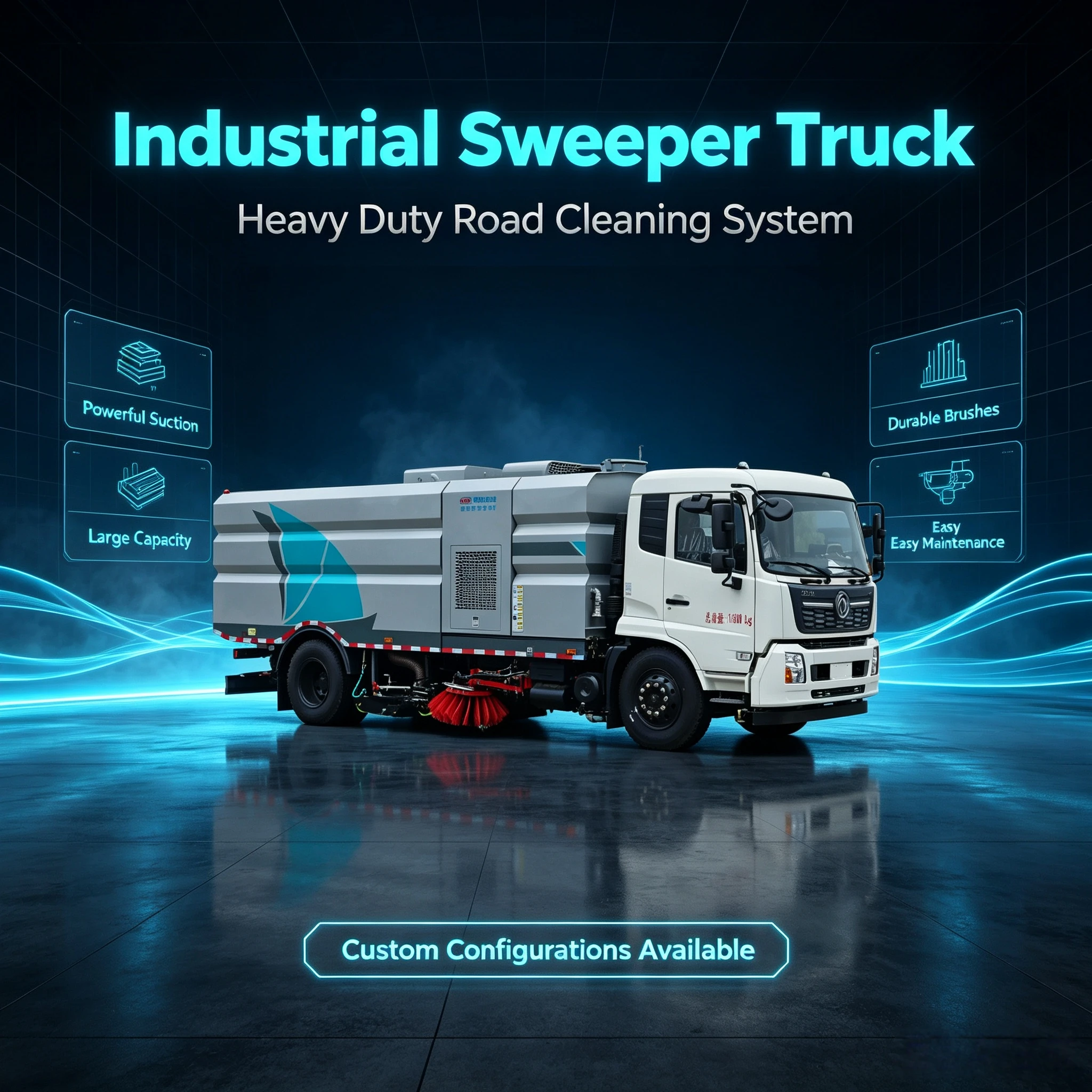 CL5180TXSD6GH Dongfeng Hubei Wasch- und Scanfahrzeug Maße 8550x2480x3130mm Gewicht 18000kg