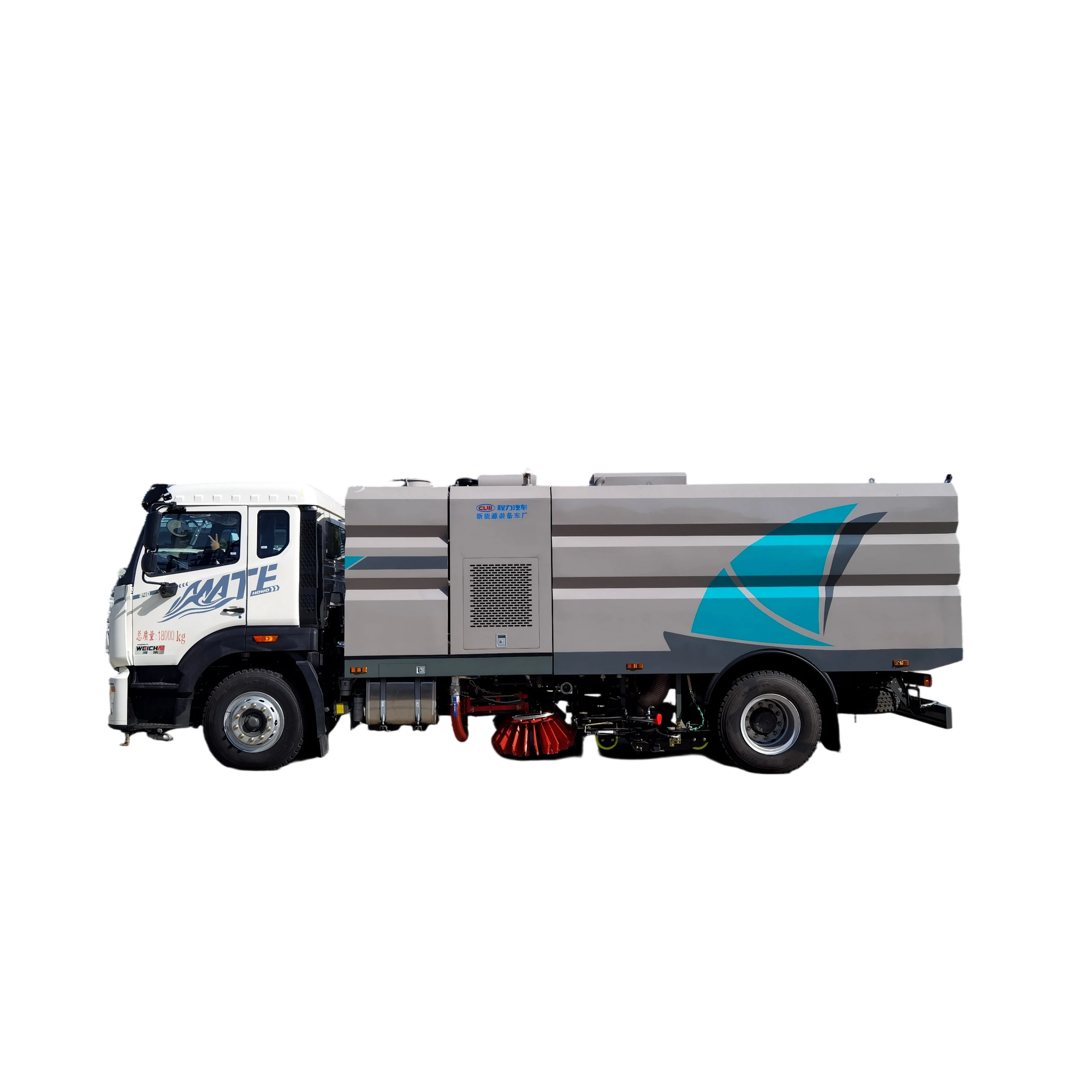 CL5181TXSZ6GX New Sinotruk NX Wasch- und Schrubfmaschine mit 240HP Getriebe, Hubei Ursprung, 1 Jahr Garantie, 18000kg Gewicht