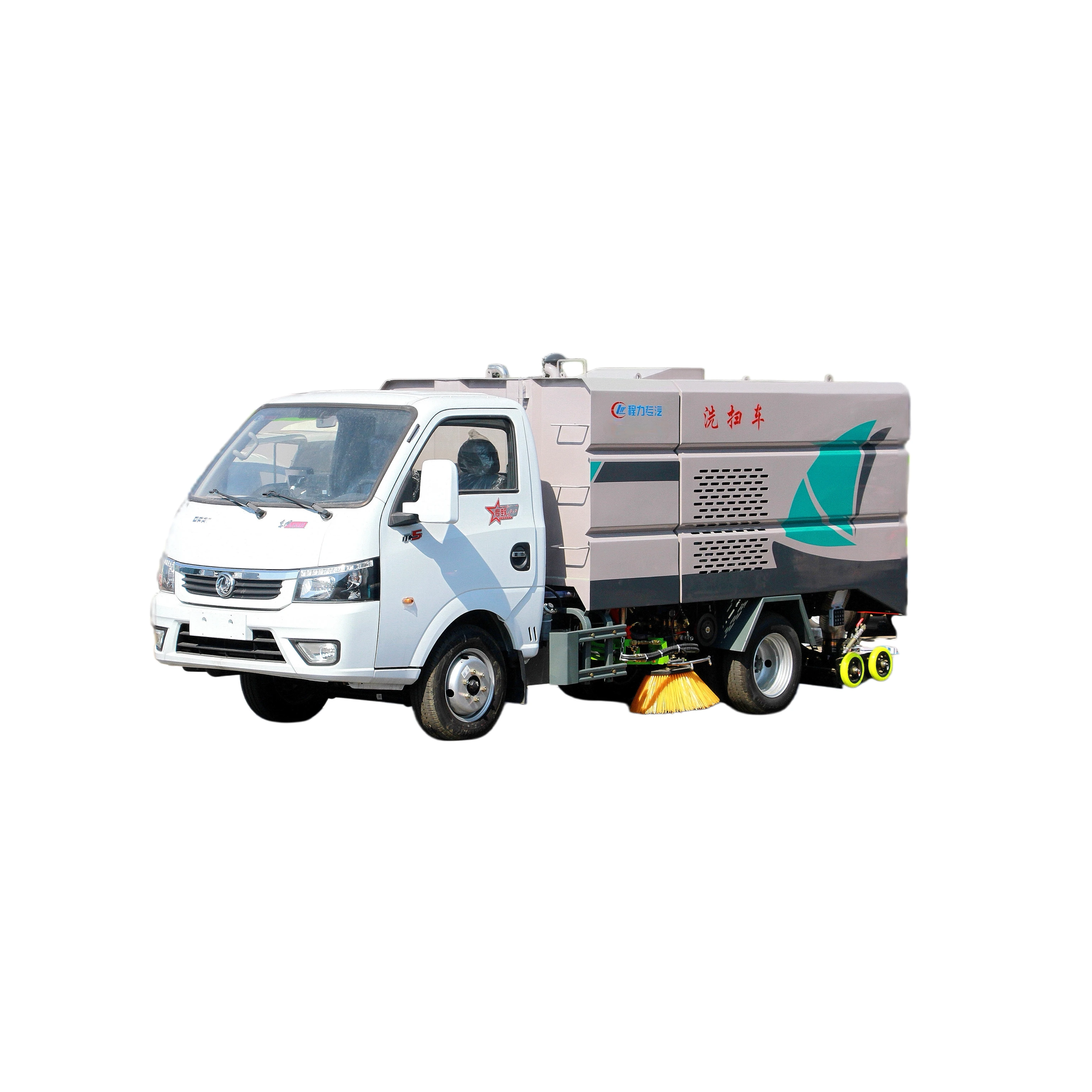 CLW5040TXSBSL Dongfeng Tuyi-Serie Fahrzeugwasch- und -Bürstemaschine mit blauer Kennzeichenmaschine betriebener Pumpe Getriebesystem
