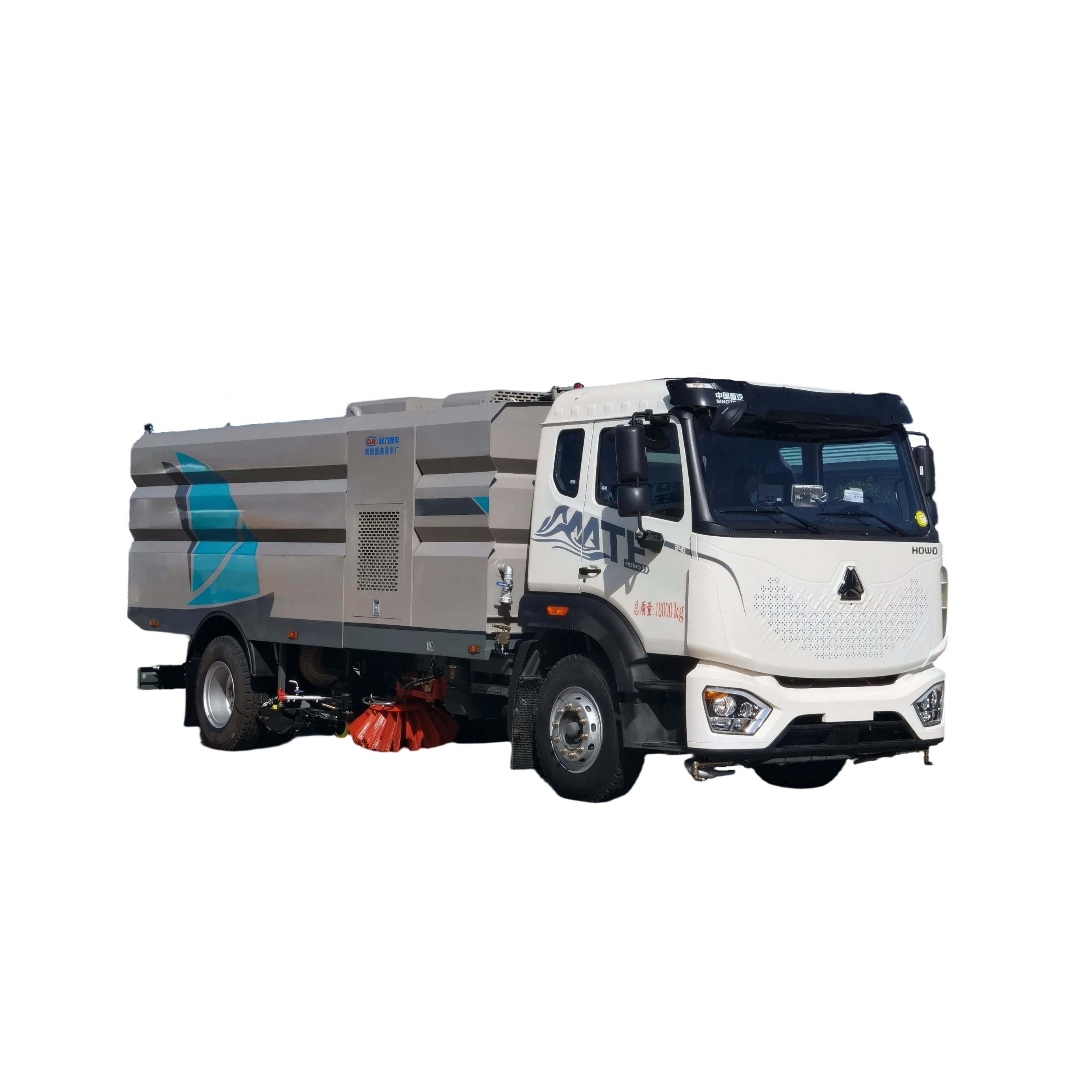 CL5181TXSZ6GX New Sinotruk NX Wasch- und Schrubfmaschine mit 240HP Getriebe, Hubei Ursprung, 1 Jahr Garantie, 18000kg Gewicht