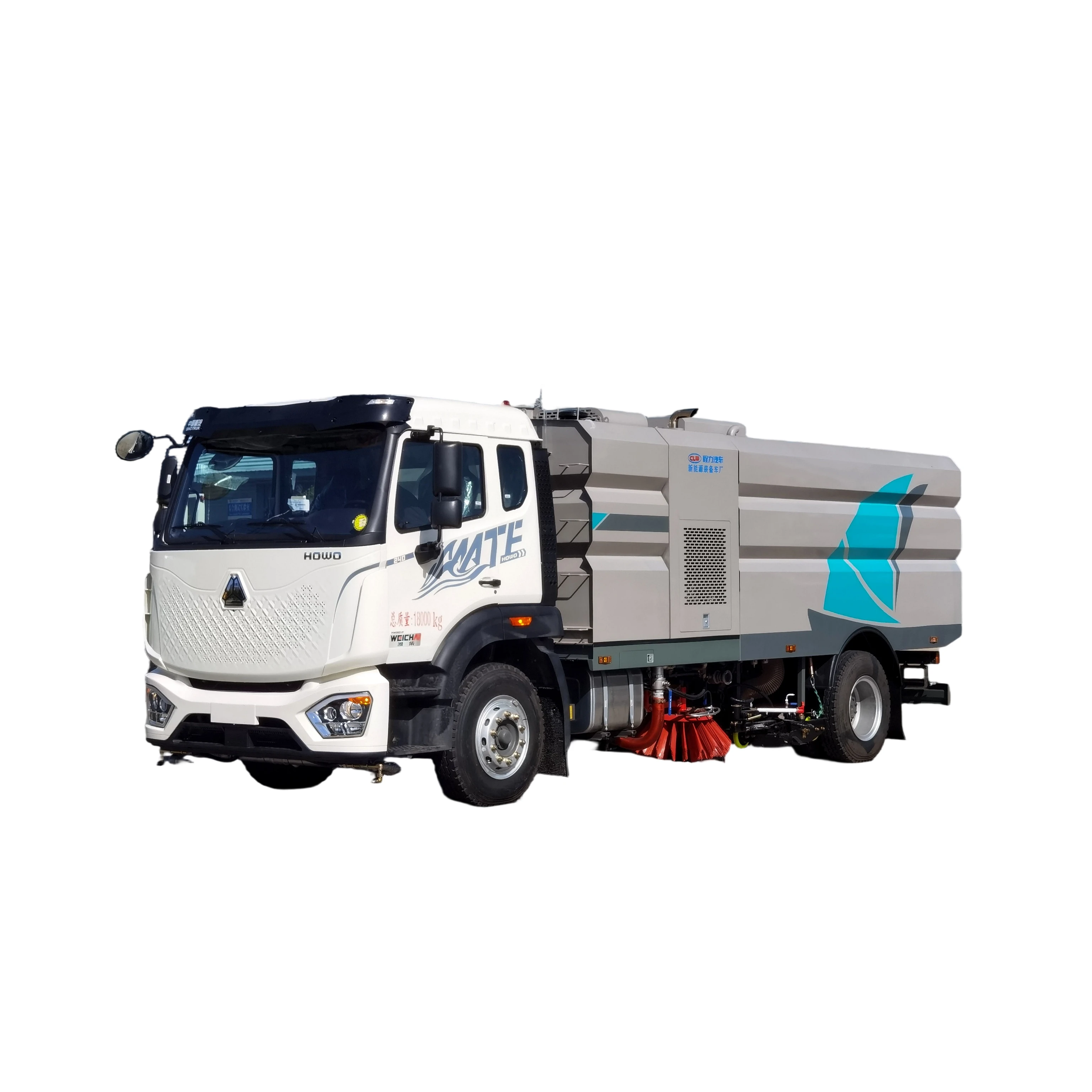 CL5181TXSZ6GX New Sinotruk NX Wasch- und Schrubfmaschine mit 240HP Getriebe, Hubei Ursprung, 1 Jahr Garantie, 18000kg Gewicht
