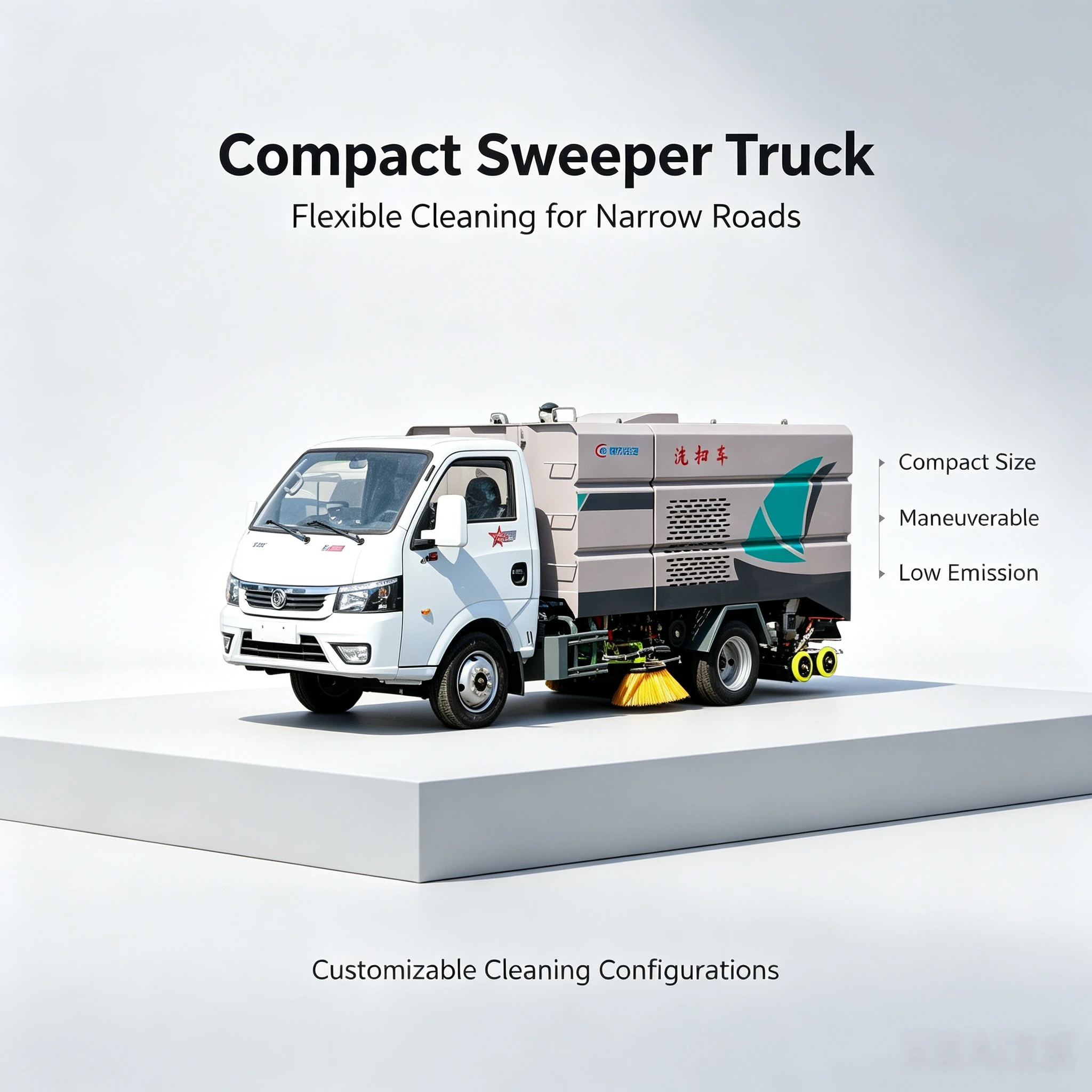 CLW5040TXSBSL Dongfeng Tuyi-Serie Fahrzeugwasch- und -Bürstemaschine mit blauer Kennzeichenmaschine betriebener Pumpe Getriebesystem