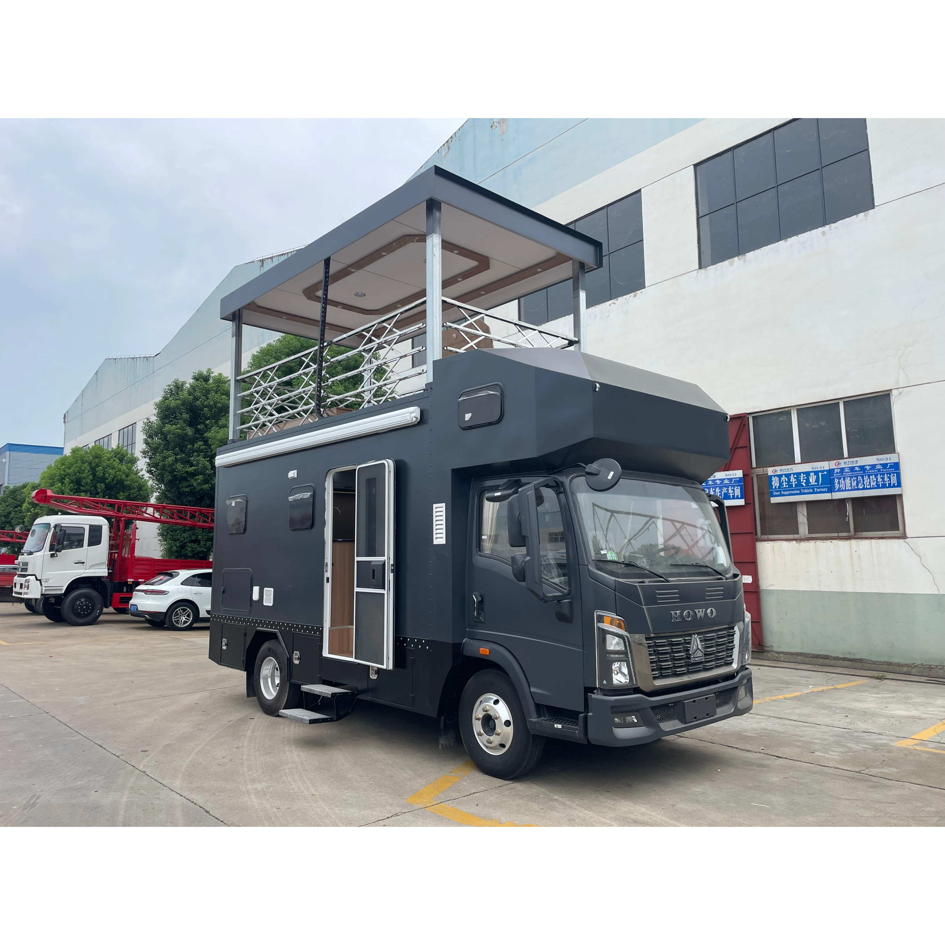 【Haowo of Hongqi】 Grauer zweilagiger Hebefalt-Motorhome